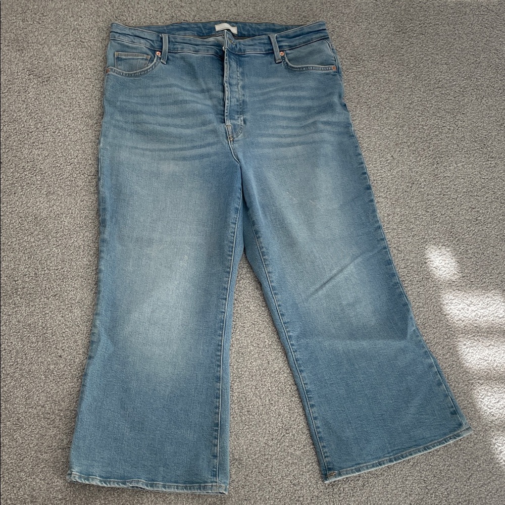 River Island High Rise Straight Crop Jean